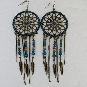 Vtg Dreamcatcher Earrings